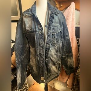 Akoo black jean jacket size XL